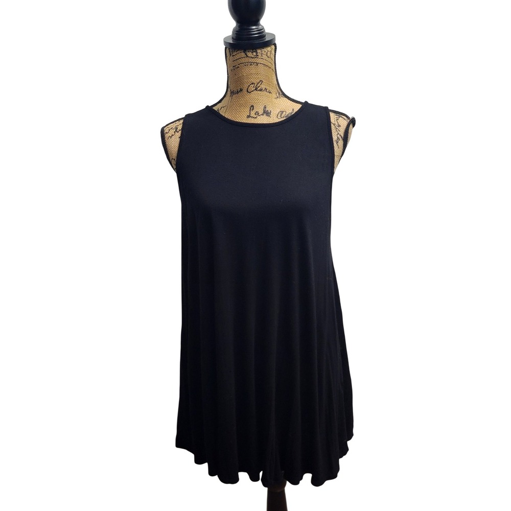 Forever 21 Black Sleeveless Tank Top Casual Swing Dress Size M